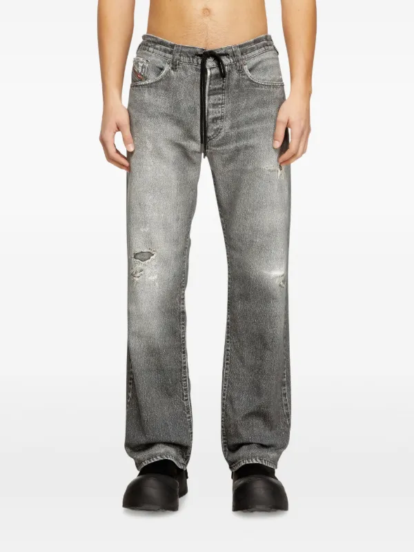Diesel Relaxed Regular Waist 2080 D-Reel Joggjeans® | Grey | FARFETCH