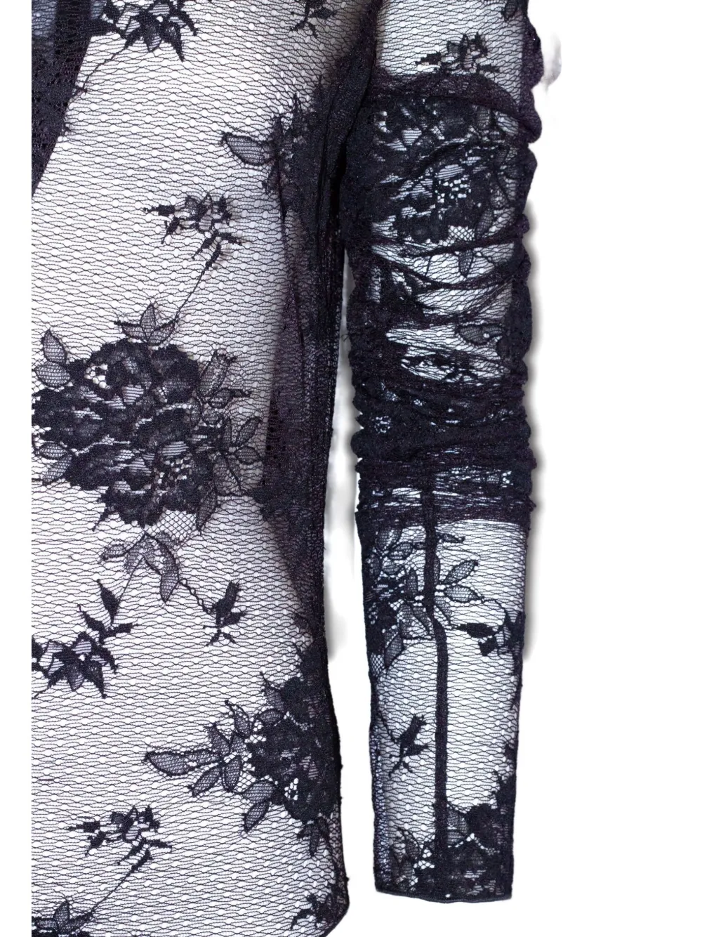 The Andamane Floral-embroidered Bodysuit In Black