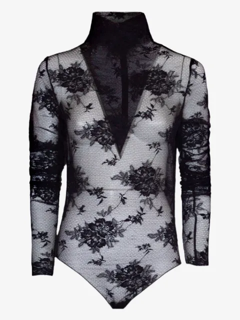THE ANDAMANE body con bordado floral