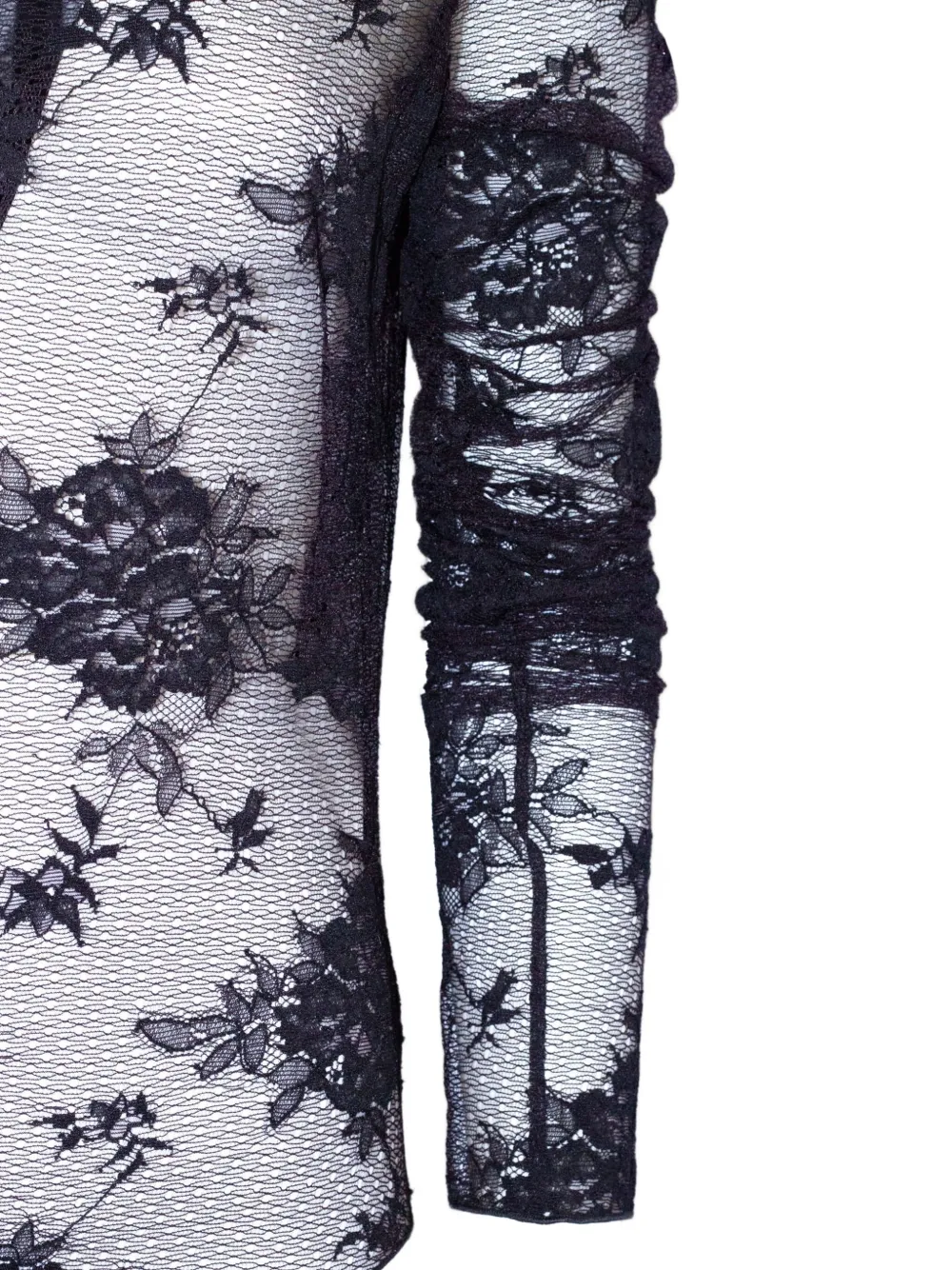 THE ANDAMANE Romper met geborduurde bloemen strik Zwart