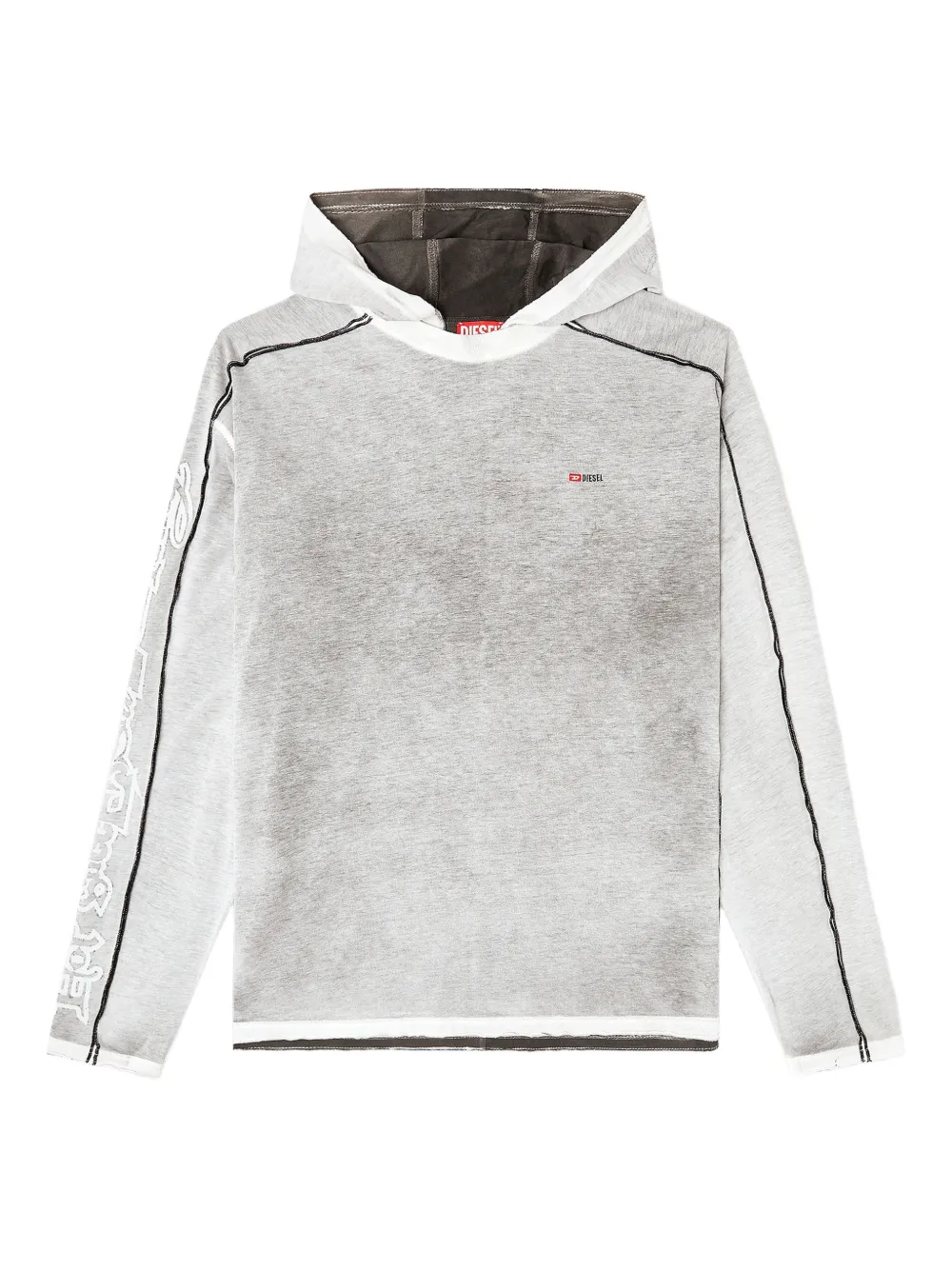 Diesel T-Riven long-sleeve hoodie - Grigio