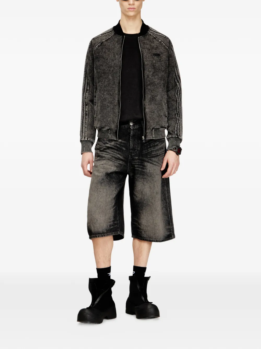 Diesel D-Enim-M-Short-S Shorts | Black | FARFETCH RO