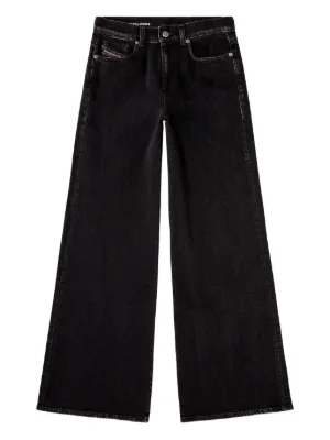 Diesel 1996 D-Sire low-rise wide-leg Jeans | Black | FARFETCH RO