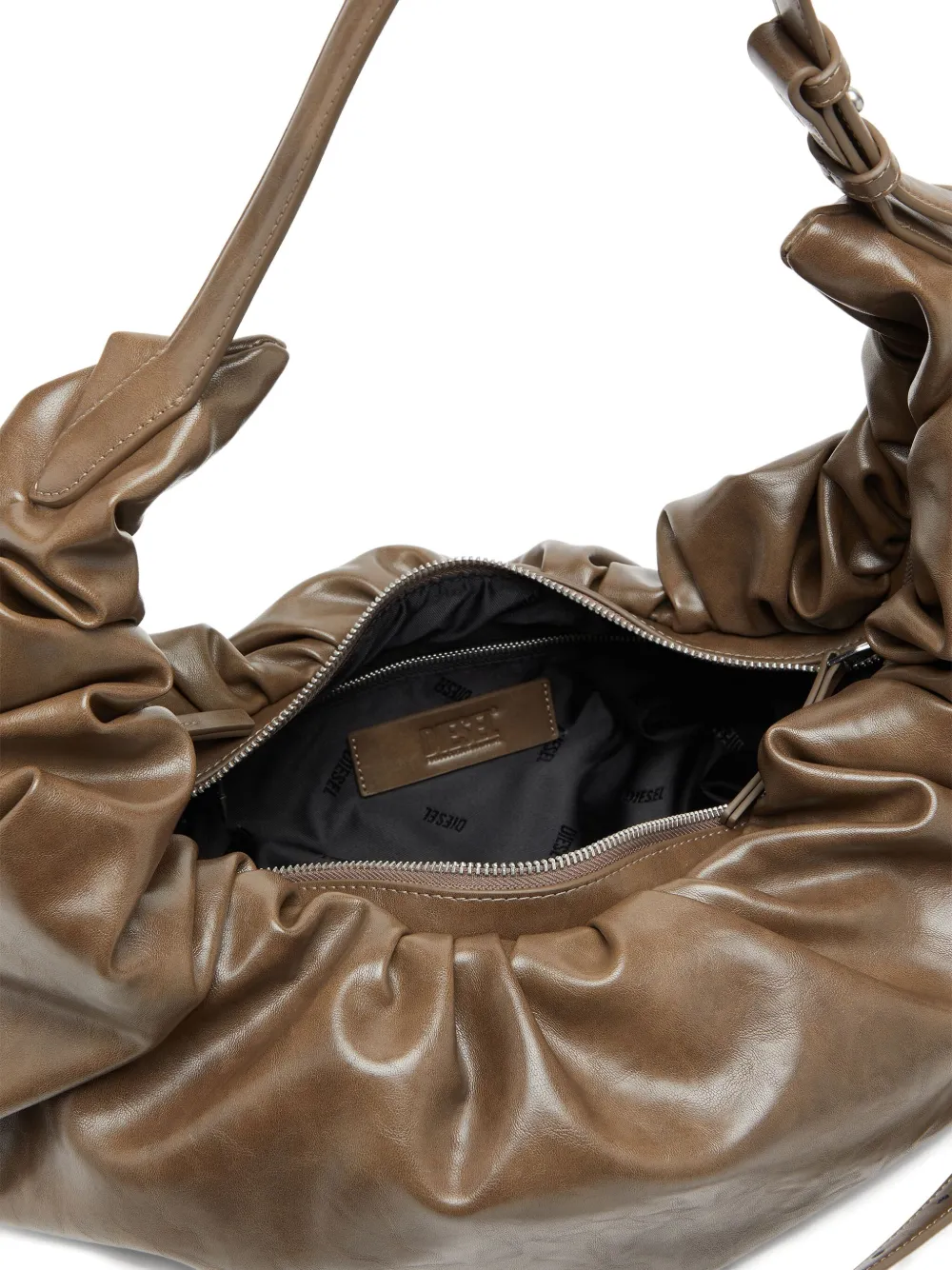 Diesel Bolsa Grab-D Grande Franzida | Marrom | FARFETCH BR
