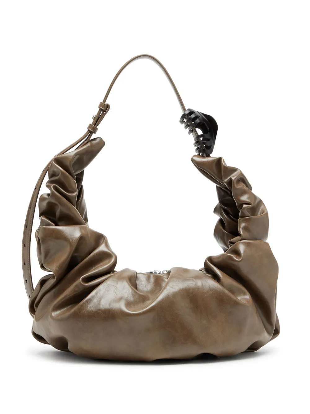 Diesel large Grab-D gathered shoulder bag - Marrone