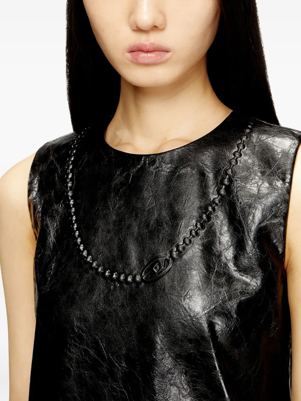 Diesel D-ares Logo-embossed Mini Dress In Multi