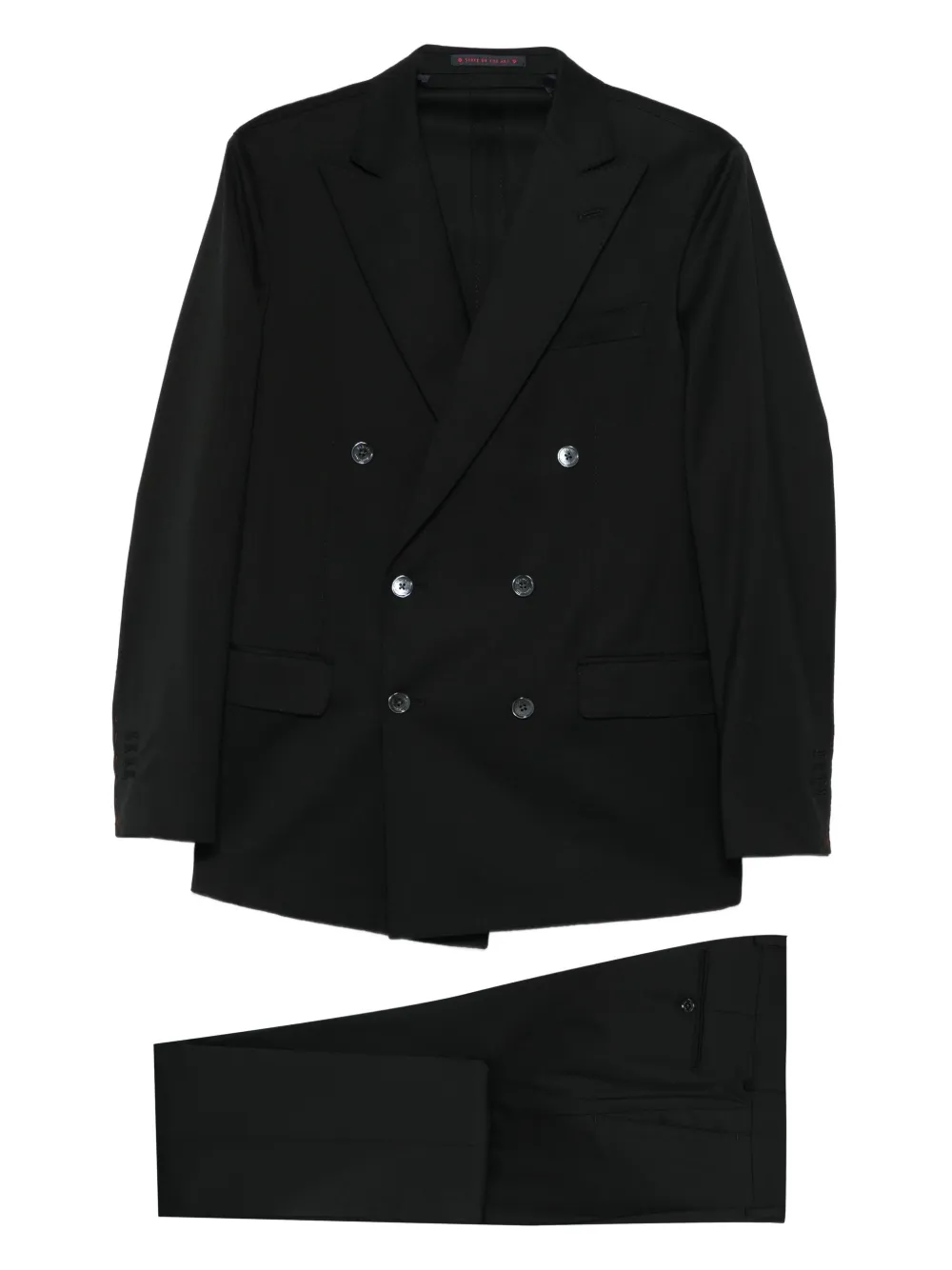 Bagnoli Sartoria Napoli traje con doble botonadura | negro | Image 1