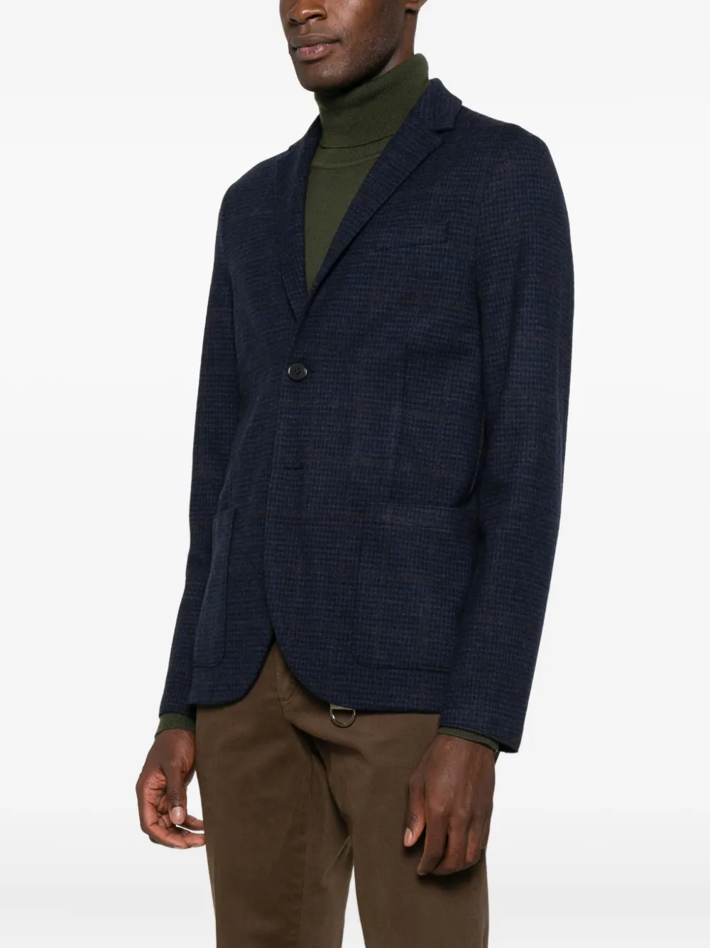 Harris Wharf London Blazer van scheerwol Blauw