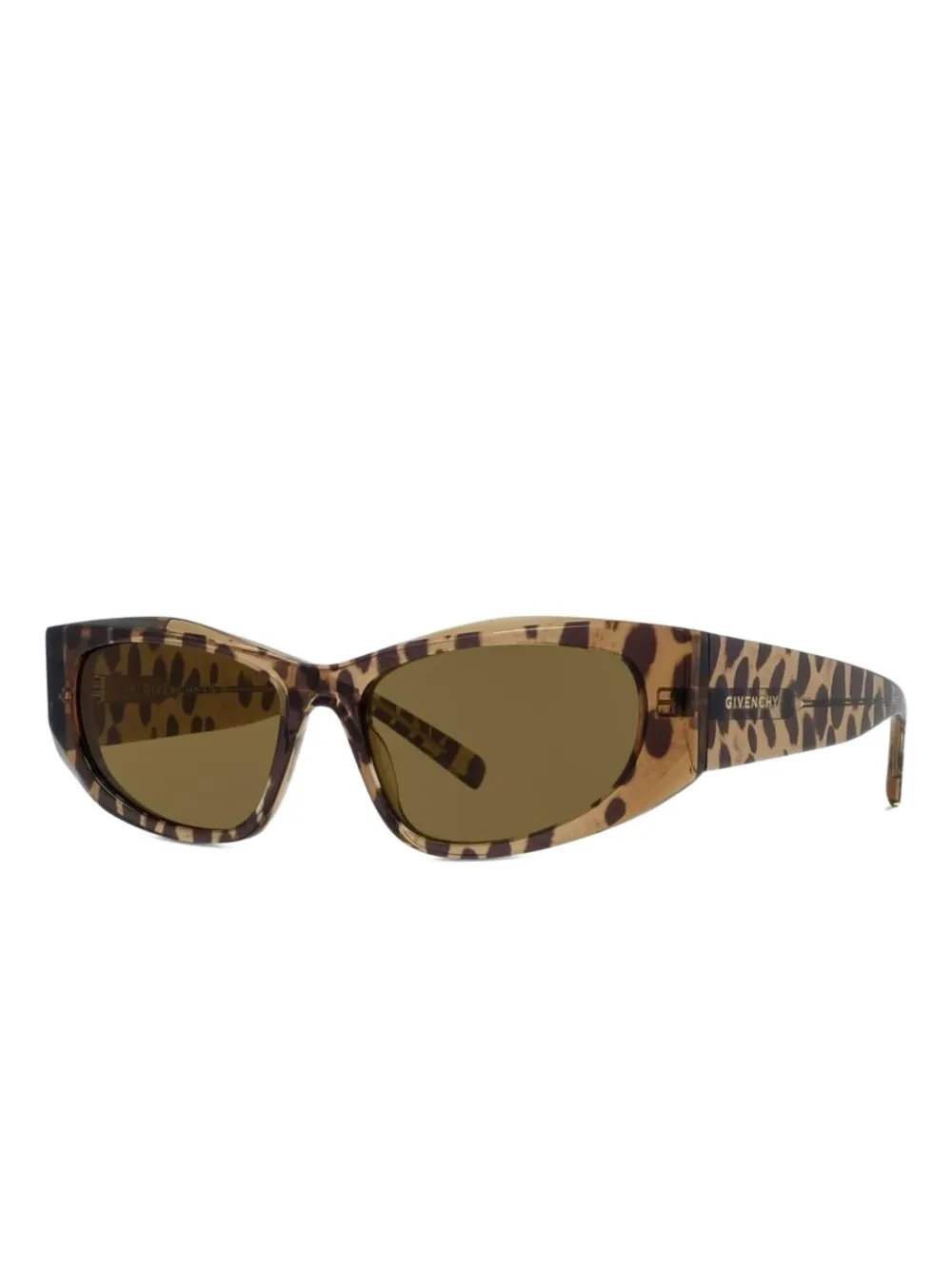 Givenchy Eyewear animal-print cat eye-frame sunglasses - Bruin