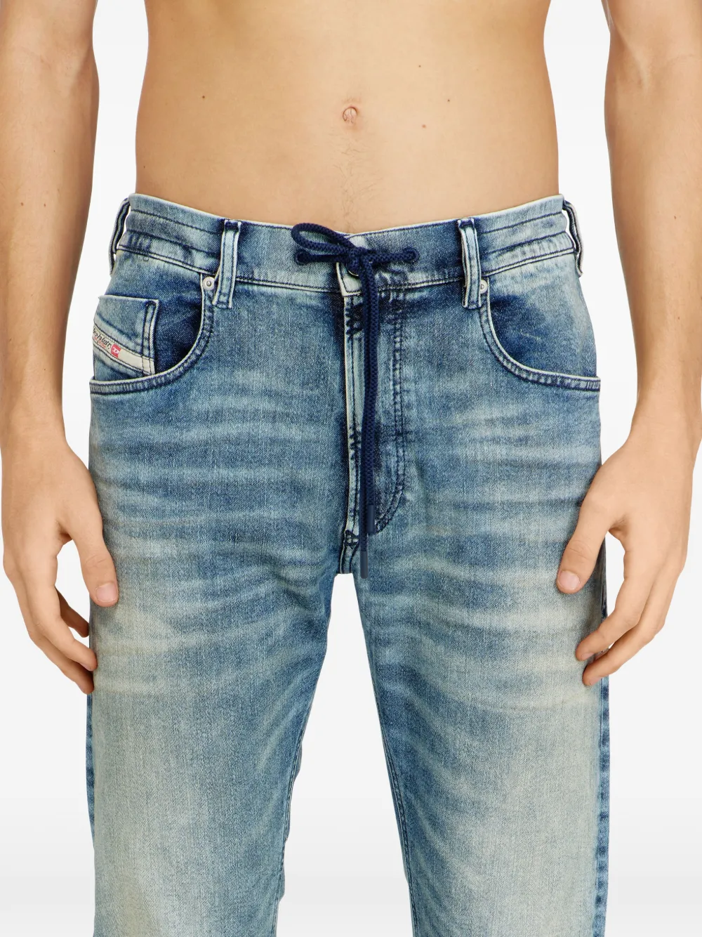 Diesel D-Krooley jeans met trekkoord Blauw