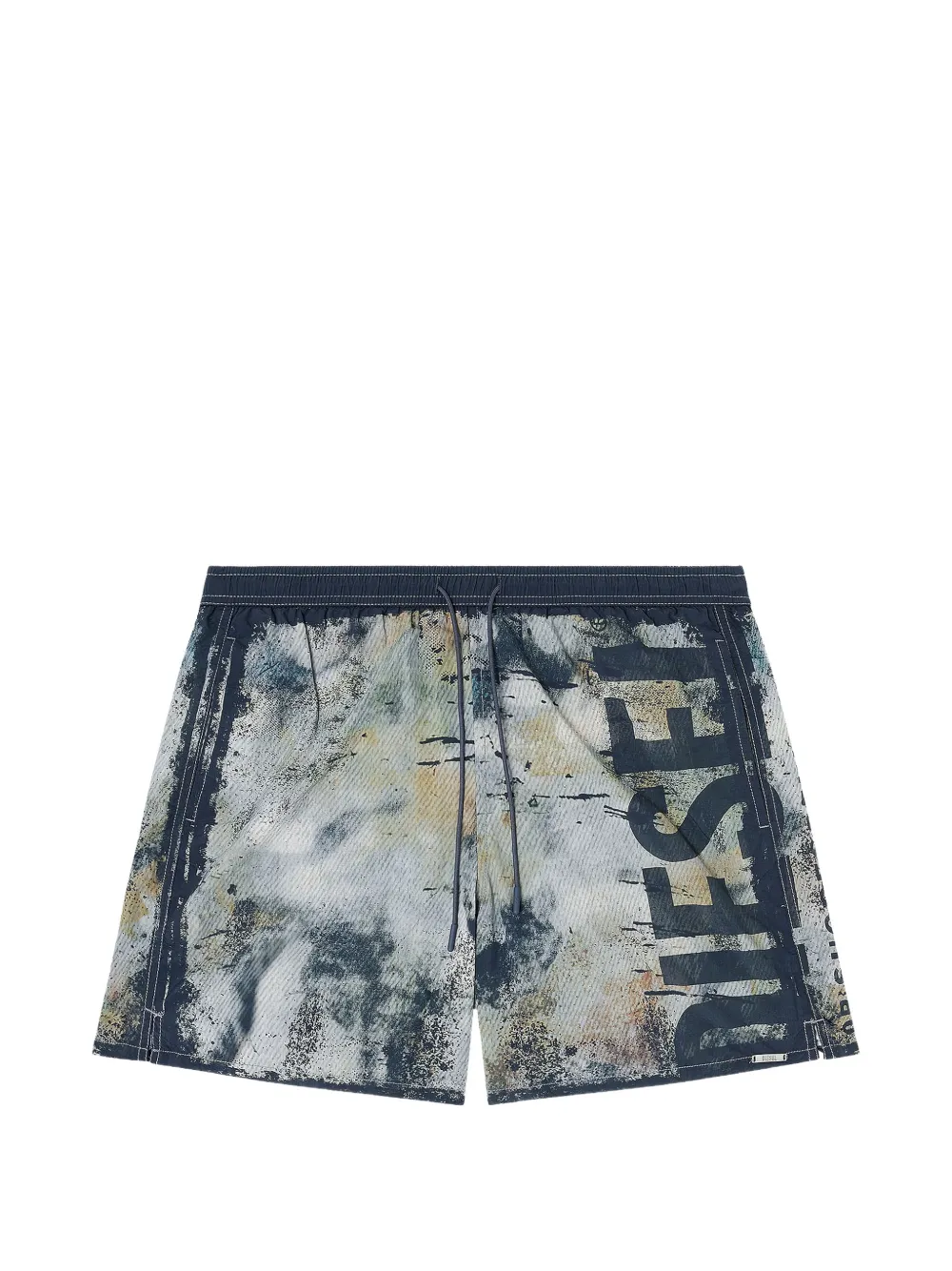 Diesel logo-print drawstring swim shorts - Grigio