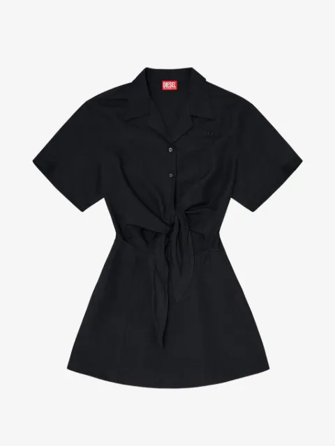 Diesel Stall tie-front mini dress