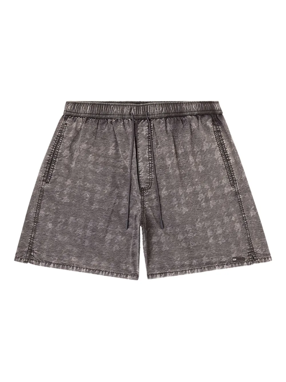 Diesel drawstring denim-effect swim shorts - Grigio