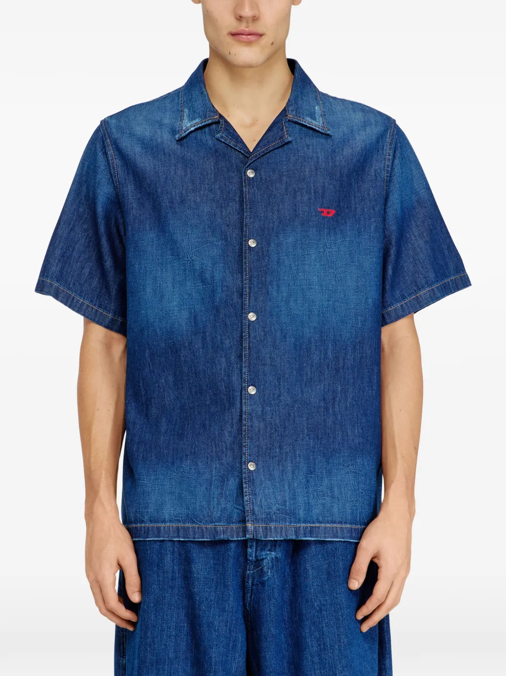  Diesel D-nabil Denim T-shirt - Blue 