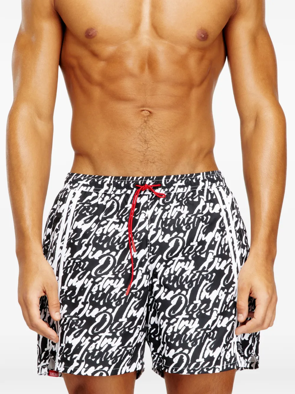Diesel Soccer-41-D-Pop side-stripe swim shorts | Swim & Board Shorts | Image 2