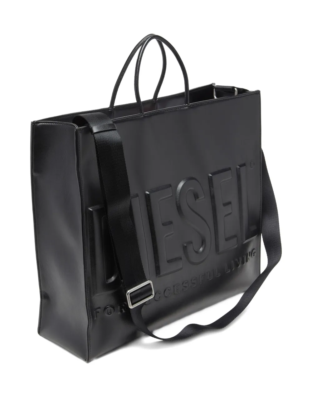 Diesel DSL 3D Shopper EW X shopper met reliëf Zwart