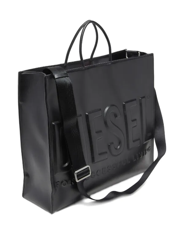 Diesel Dsl 3D Shopper Ew X Embossed Tote Bag | Black | FARFETCH