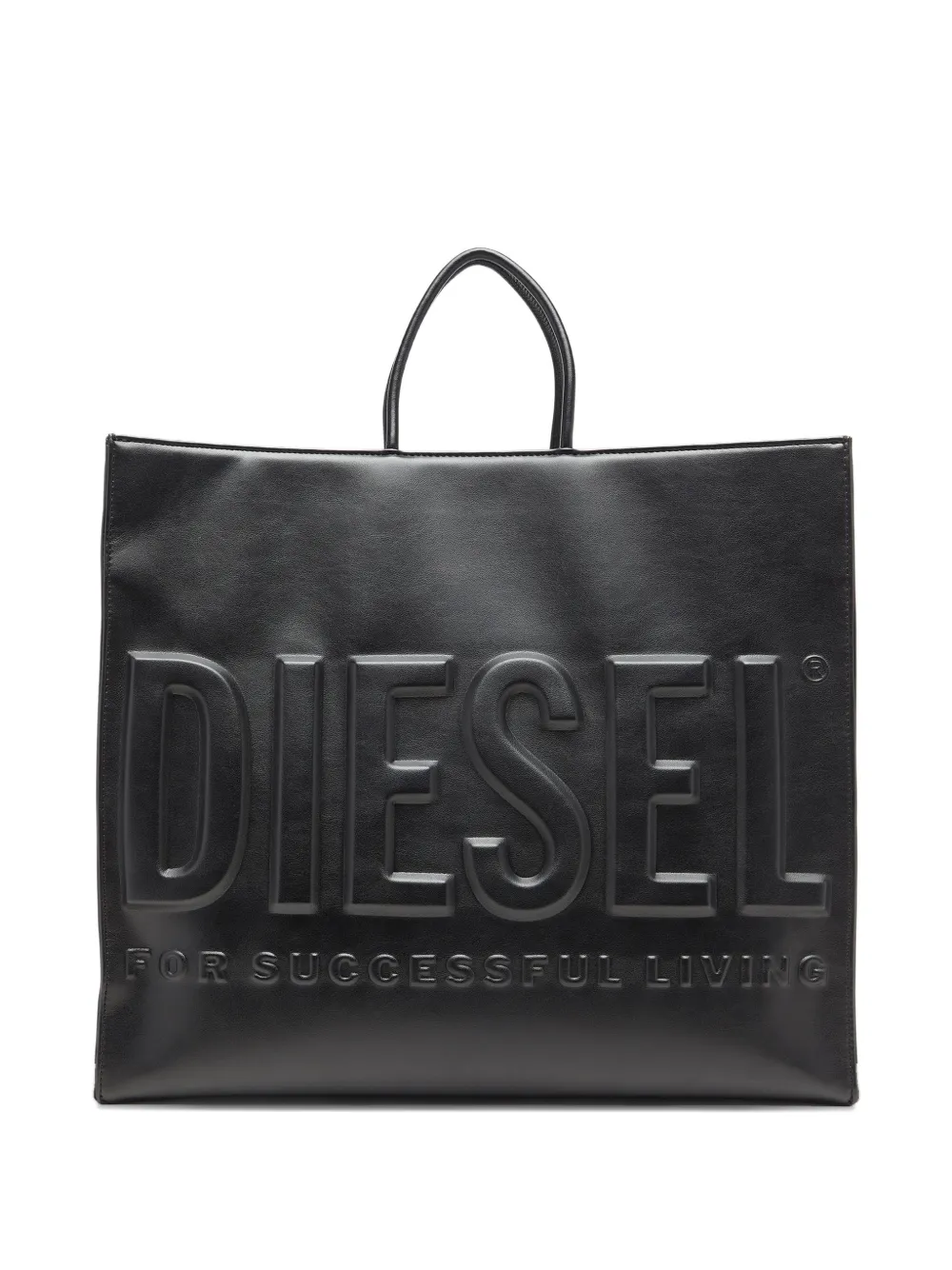 Diesel Dsl 3D Shopper Ew X embossed tote bag | Black | Image 1