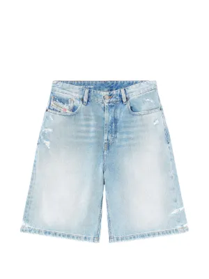 Diesel x Karol G Dile_Luna metallic-effect Denim Shorts | Gold