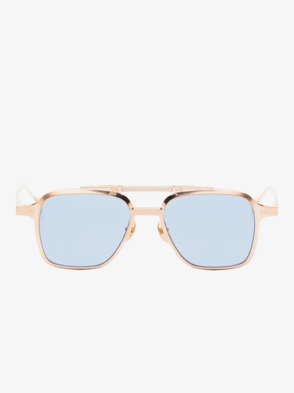 Massada White Circle square-frame sunglasses | Gold | Image 1
