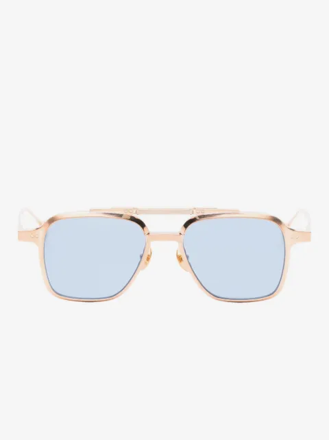 Massada White Circle square-frame sunglasses