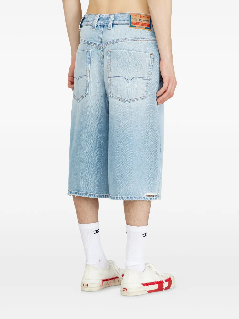 Diesel D-Enim-M ダメージ デニムショーツ | ブルー | FARFETCH JP