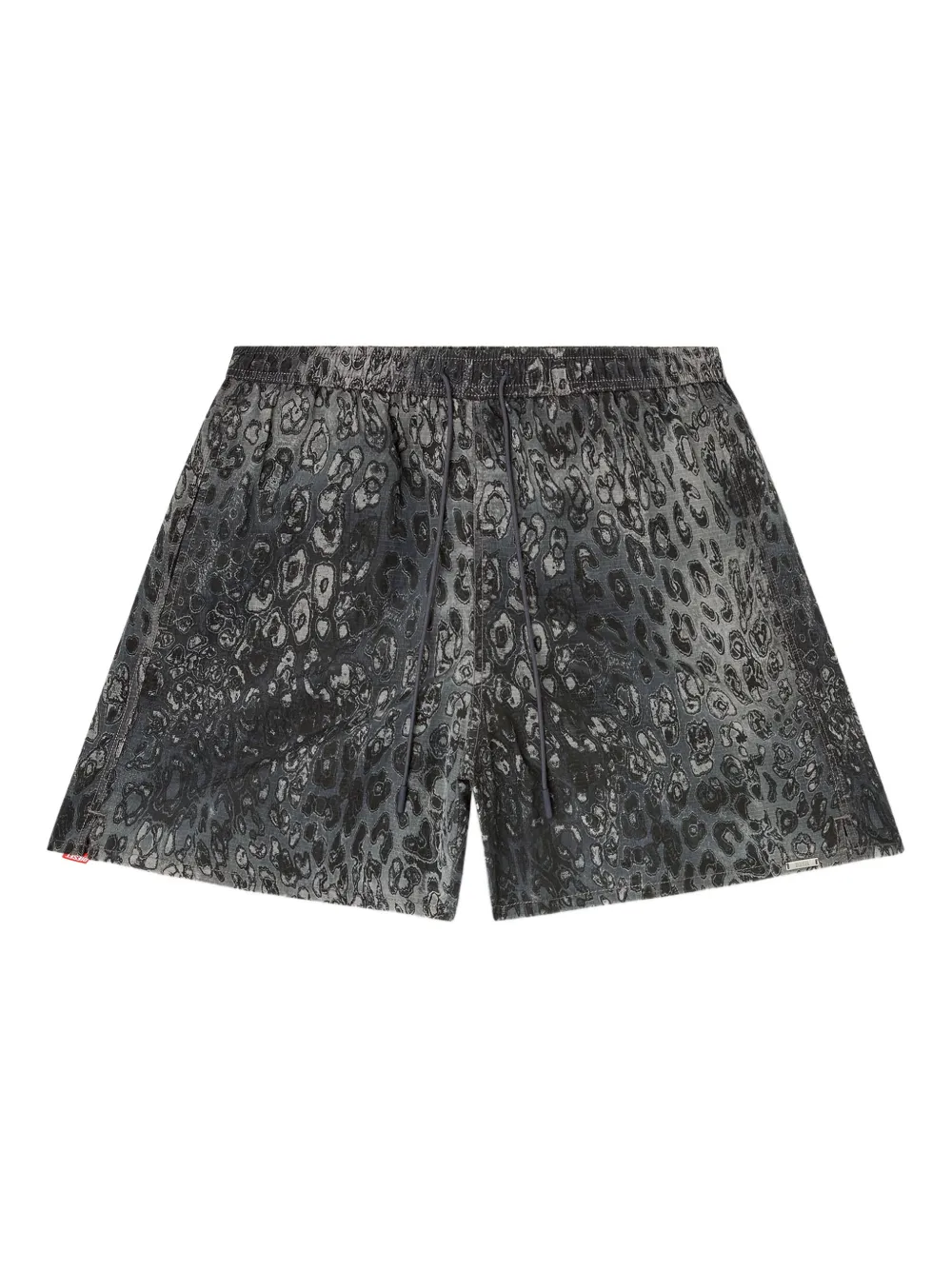 Diesel animal-print drawstring swim shorts - Grigio