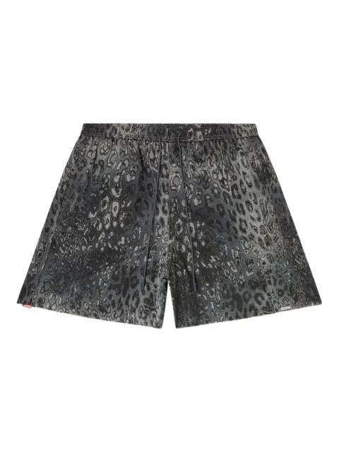 Diesel animal-print drawstring swim shorts