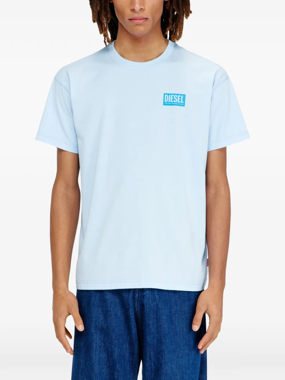 Diesel T-norm-V13 katoenen T-shirt Blauw