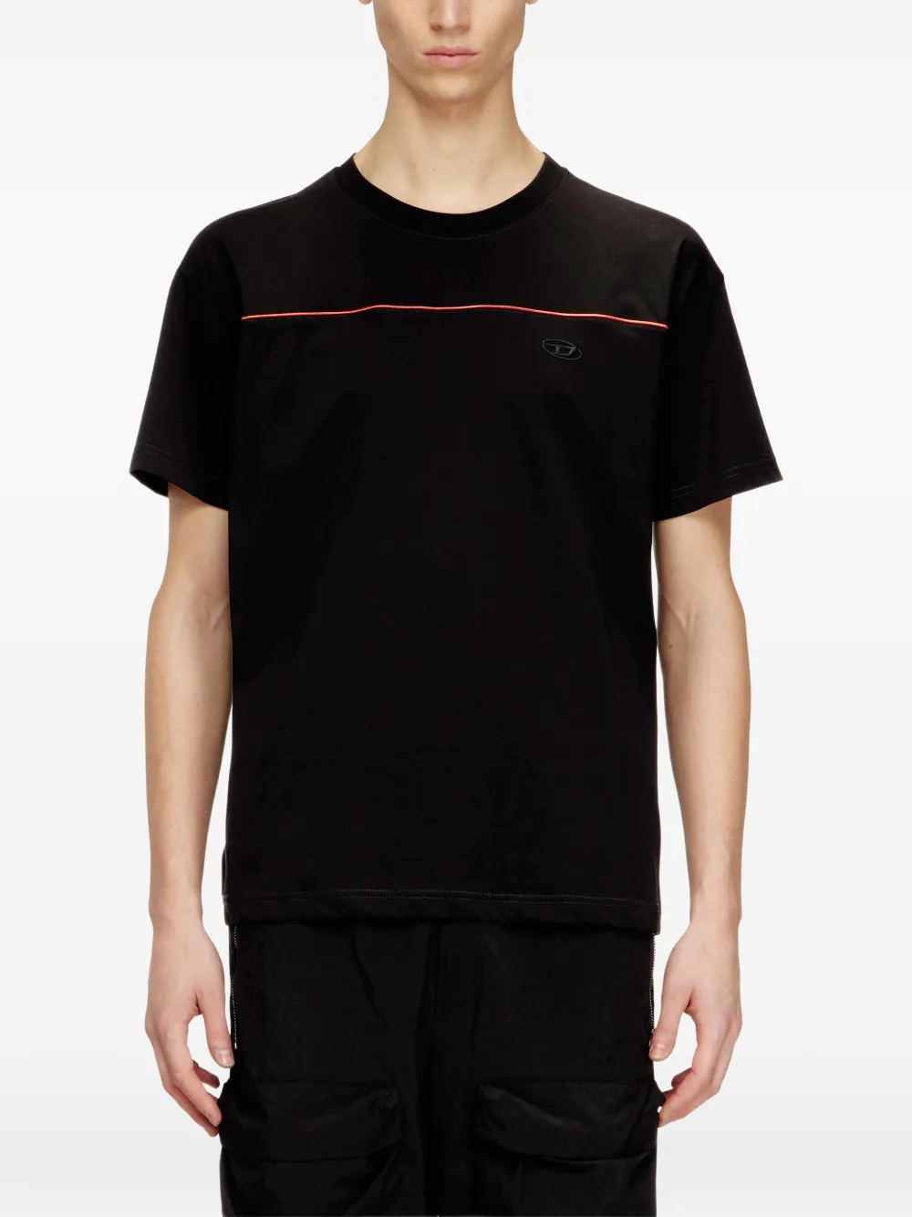 Diesel T-Norm T-shirt met ronde hals Zwart