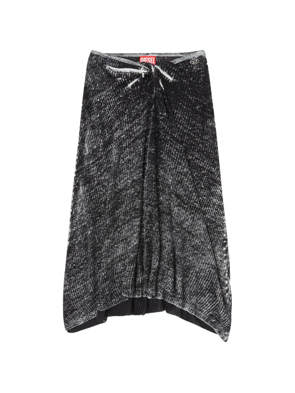 Diesel M-Livette twisted-waist midi skirt - Nero