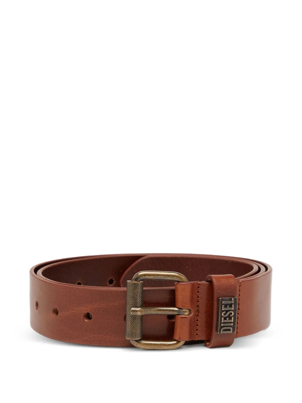 Diesel logo-plaque belt | Brown | Image 1