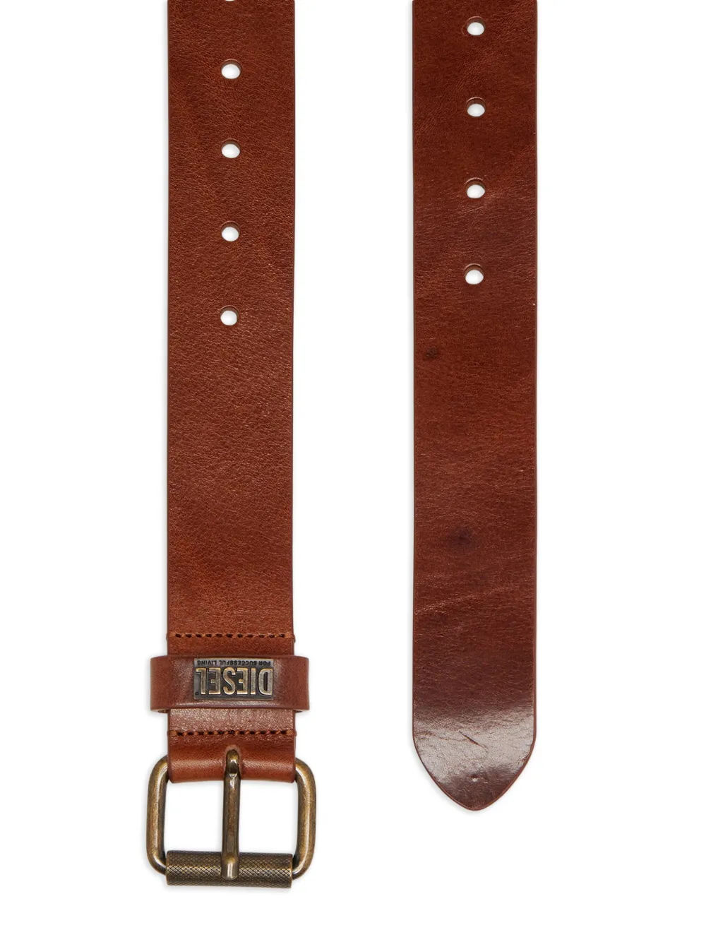  Diesel Logo-plaque Belt - Brown 