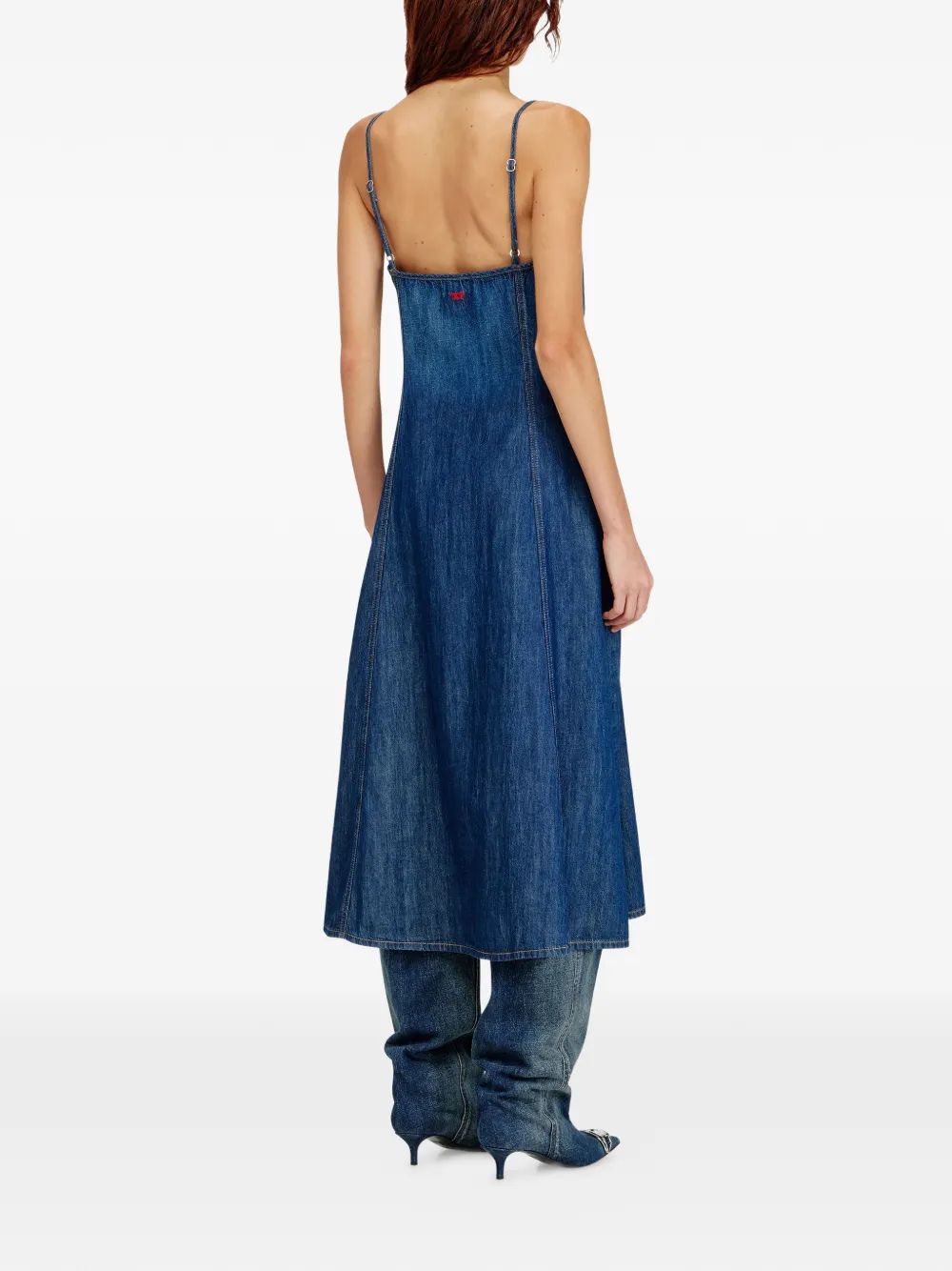 Diesel De-Beld-D midi-jurk Blauw