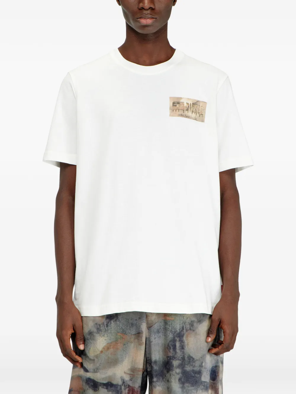 Diesel T-Adjust T-shirt met logoprint Wit