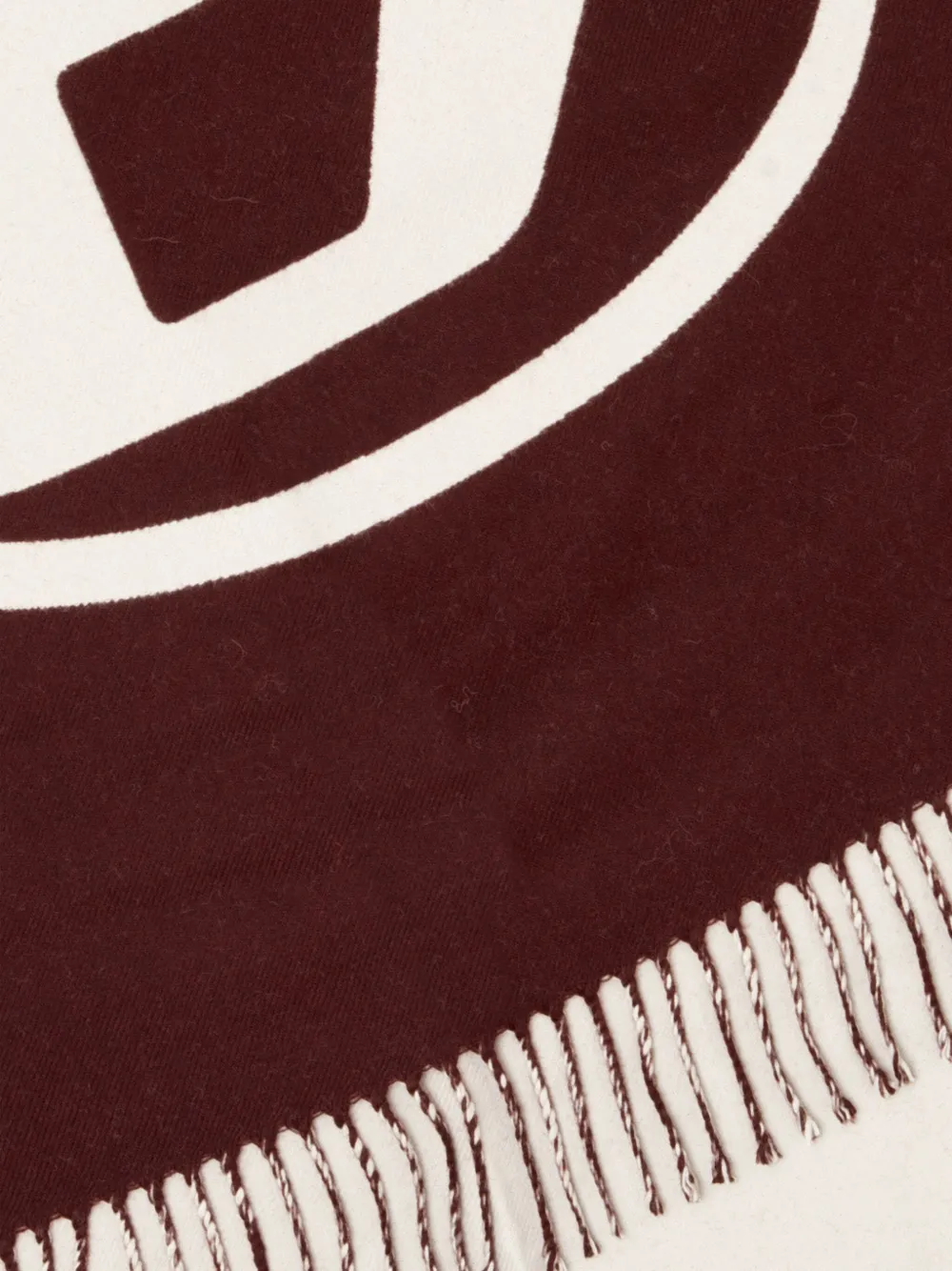 Diesel S-Tevie sjaal met franje en ovalen D-logo Bruin