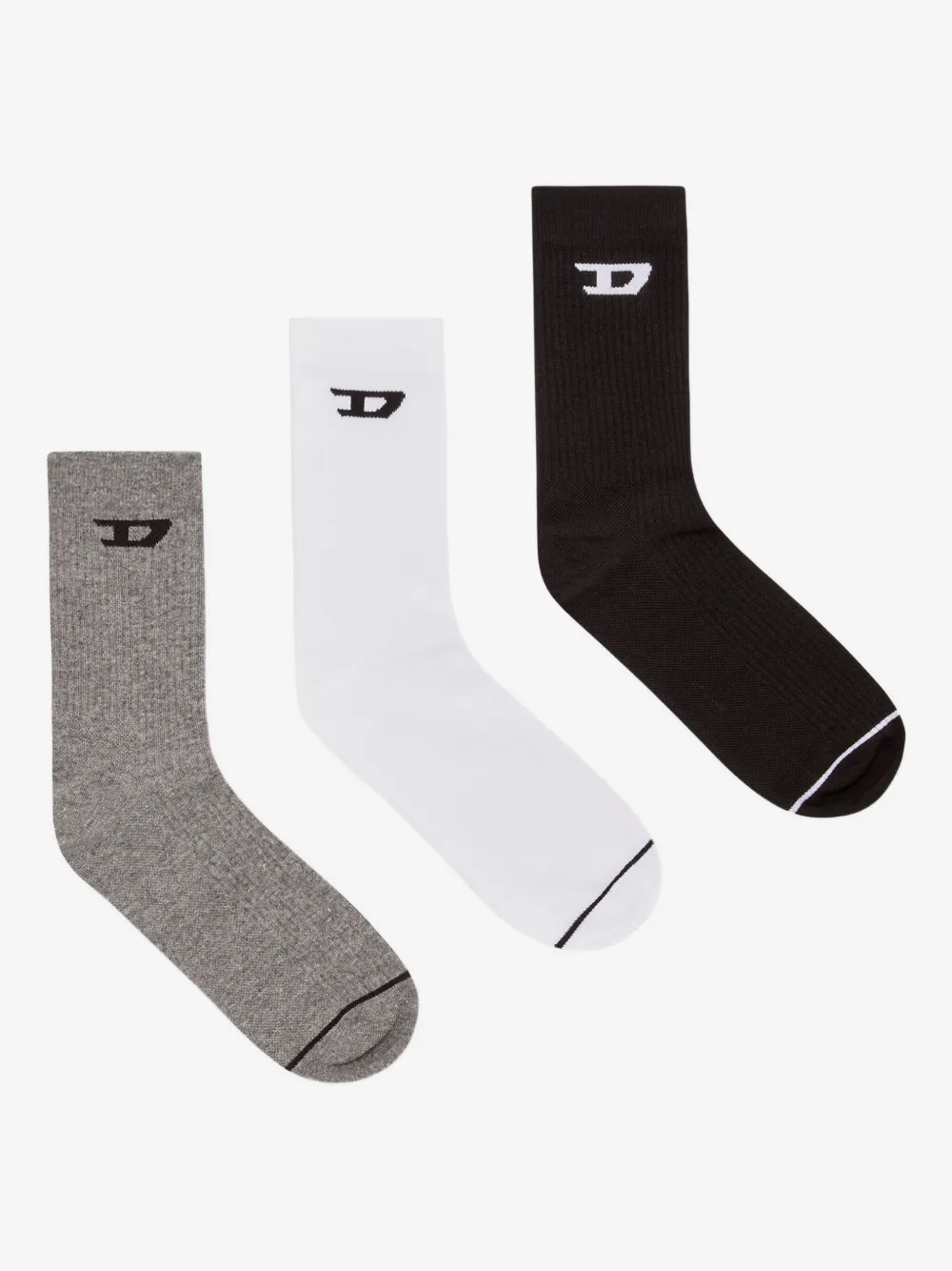 Diesel Skm-D-Tennis-Crew-17,5 socks (set of three) | Grey | Image 1