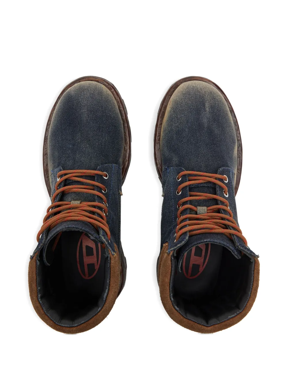 Diesel D-Hammer veterlaarzen met gewatteerde kraag Blauw