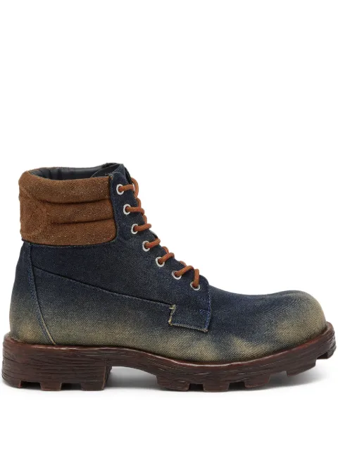 Diesel D-Hammer padded-collar lace-up boots