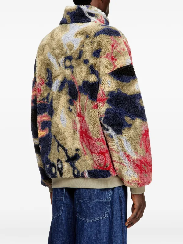 DIESEL 19AW/S-FURRY フリースジャケット Diesel S-Luke Fleece Jacket | Neutrals | FARFETCH