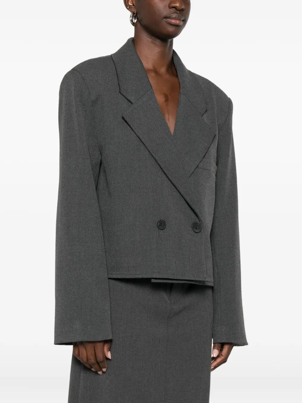 Eleh Blazer met dubbele rij knopen Grijs