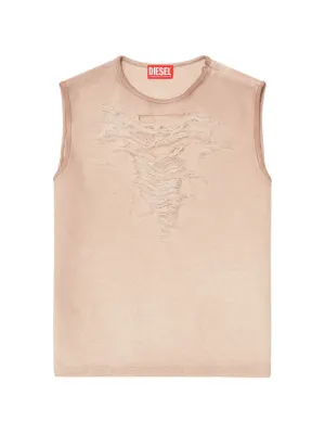 洗練されたデザイン　DIESEL T-ANKY-TAIL-S1 　XL Women's Crop top with wrap-around laces | White | Diesel