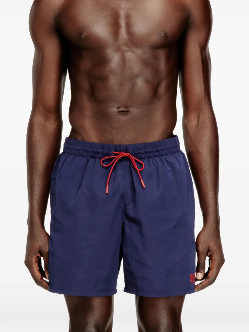  Diesel Drawstring Logo-detail Swim Shorts - Blue 