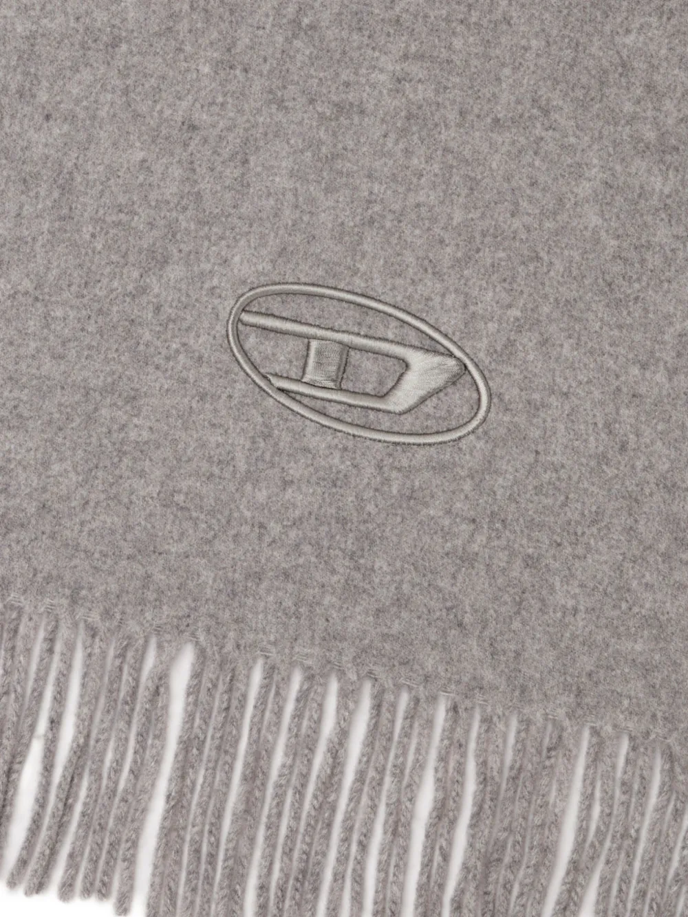 Diesel S-Imon-D-Long sjaal met logo Grijs