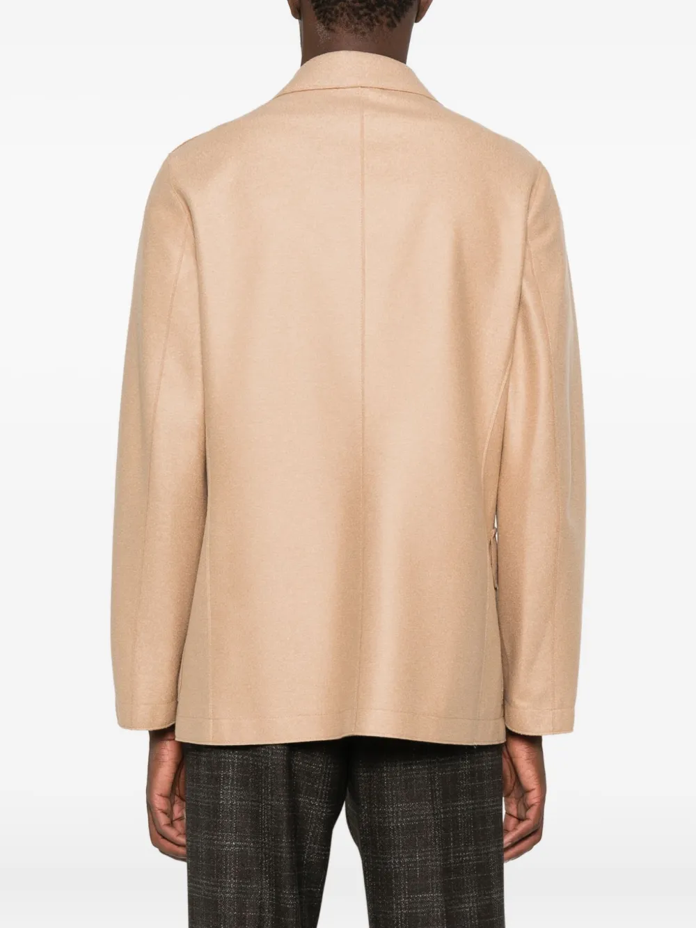 Harris Wharf London Jack van scheerwol met zak Beige