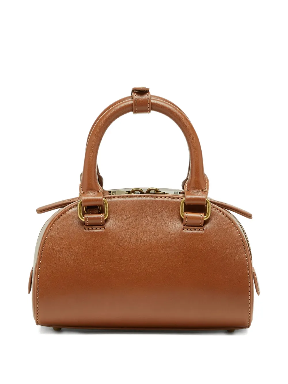 Diesel 1dr Dome Embossed Oval Logo Crossbody Bag In Brown