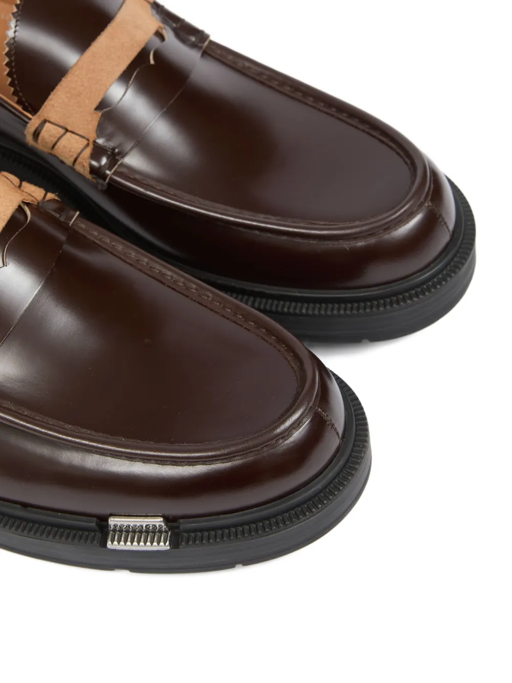 Maison Margiela Leren loafers met bandje Bruin