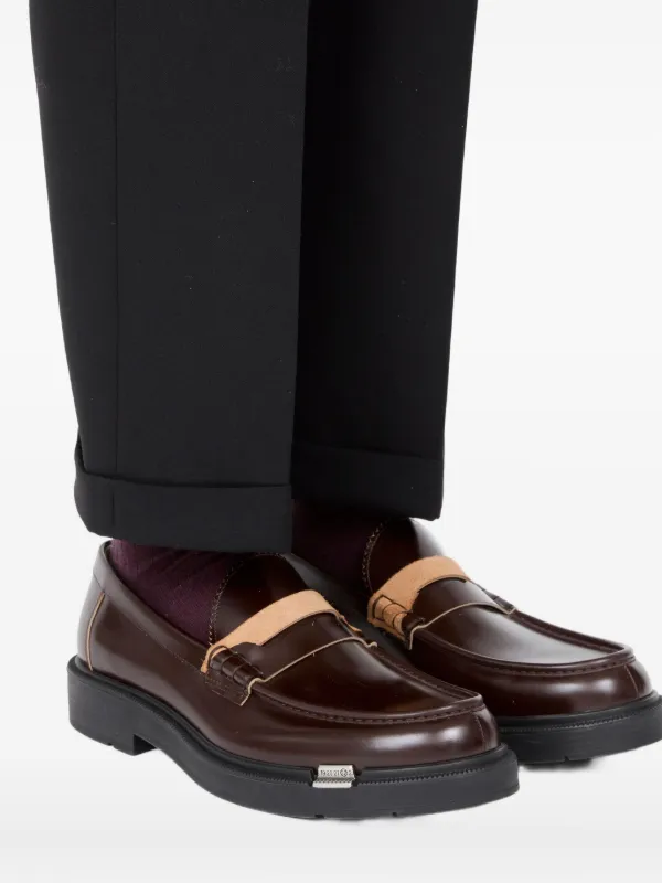 Maison Margiela デコルティケ レザーローファー | ブラウン | FARFETCH JP