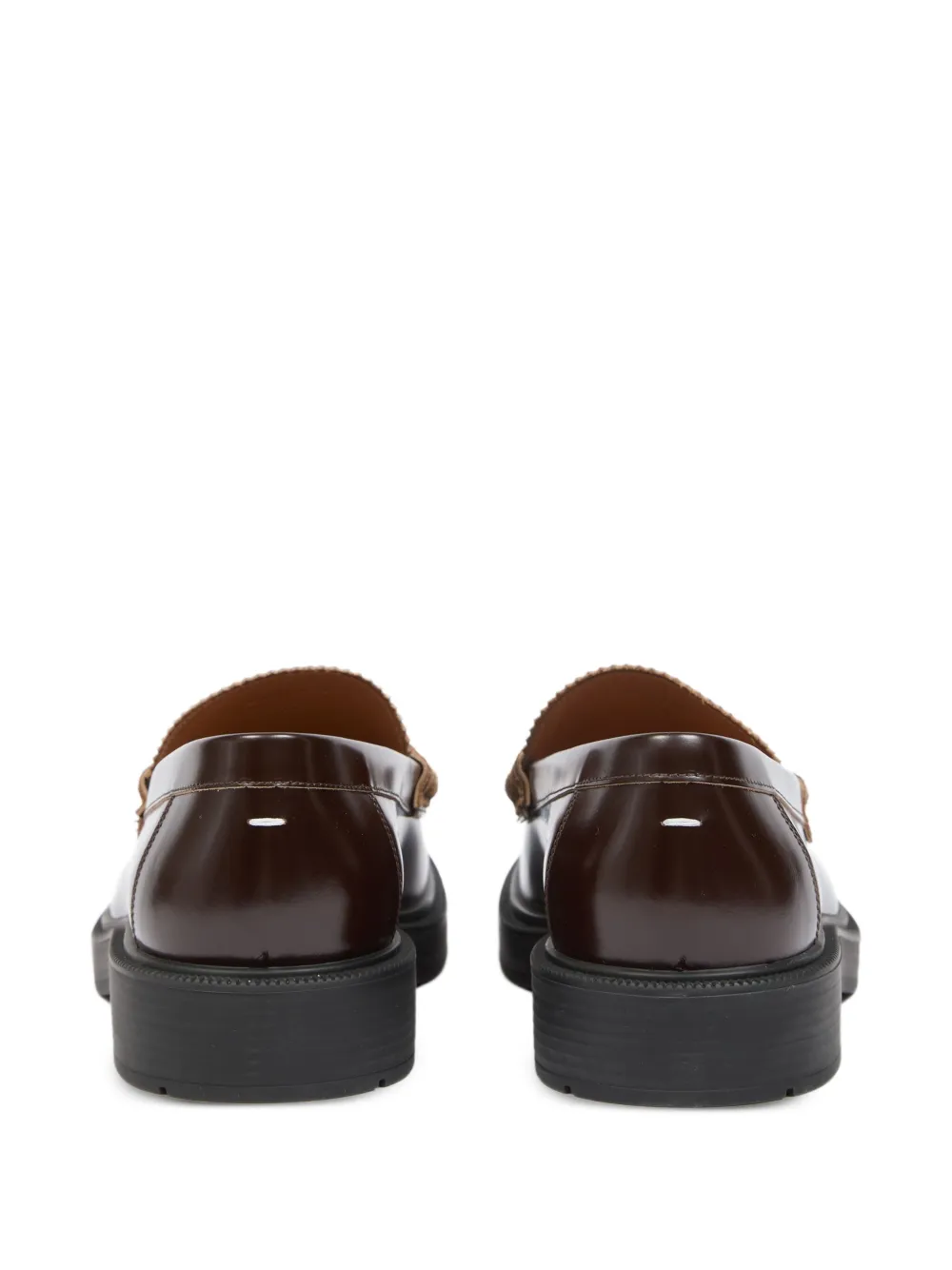 Maison Margiela Leren loafers met bandje Bruin