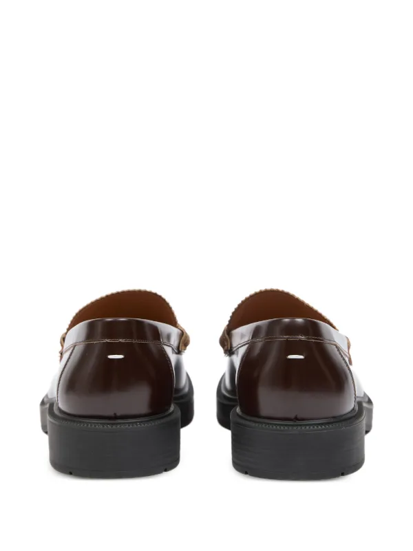 Maison Margiela デコルティケ レザーローファー | ブラウン | FARFETCH JP